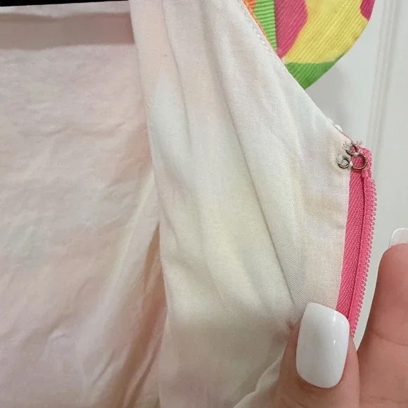 womens lilly pulitzer dresses Size 0 Floral Dress Pink yellow Elegant - Picture 7 of 10